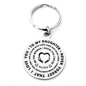 To My Daughter Never Forget I Love You Keychain